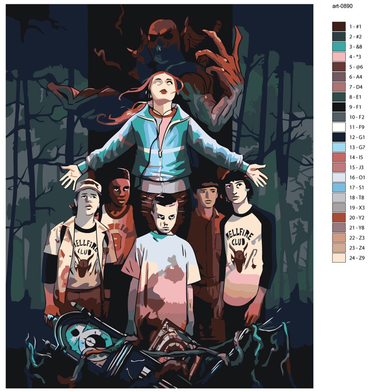 Картина по номерам ОСД Очень странные дела — картинка 2