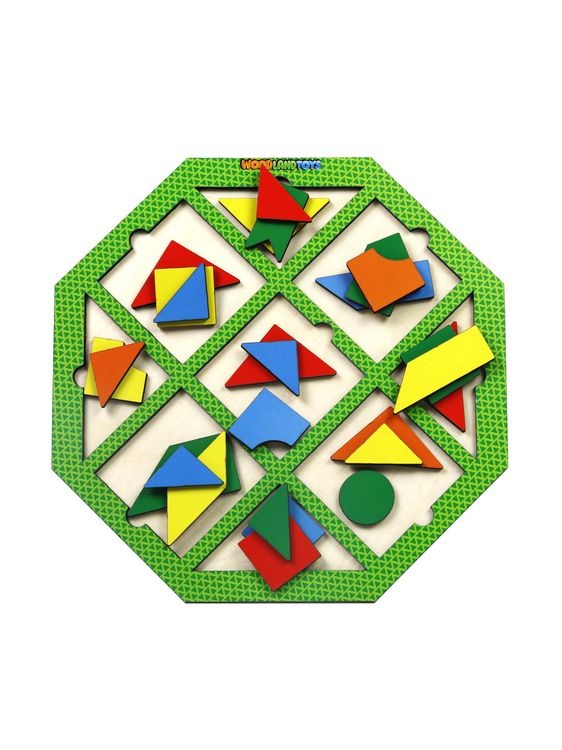 Развивающее пособие из дерева Головоломка «Калейдоскоп. Полянка» — картинка 3