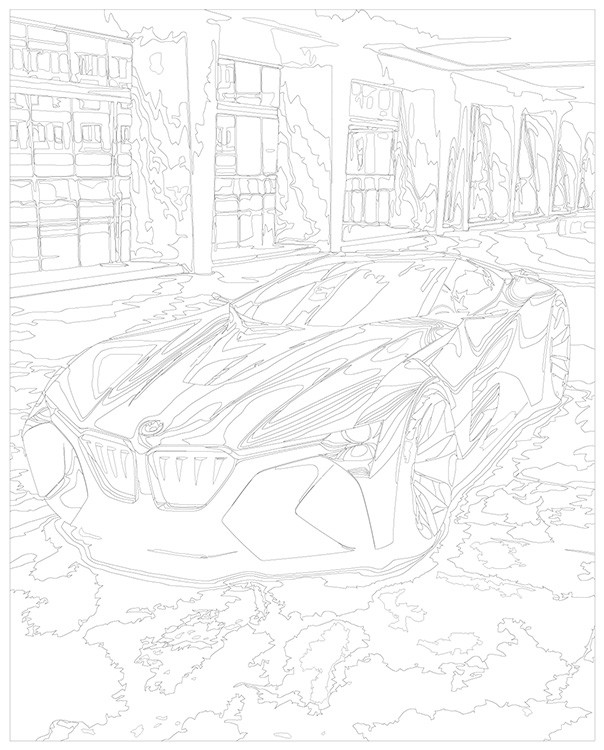 Картина по номерам «Машины: Футуристичный концепт-кар БМВ» — картинка 3