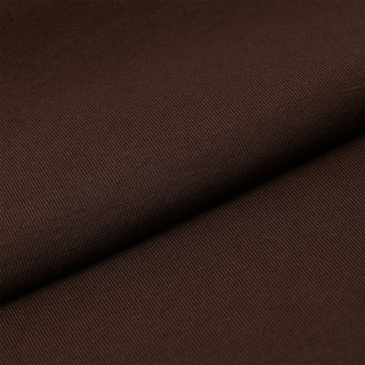 Ткань трикотаж Кулирка с лайкрой, пенье, 10 м x 180 см, 190 г/м², цвет: шоколад, TBY — картинка 4