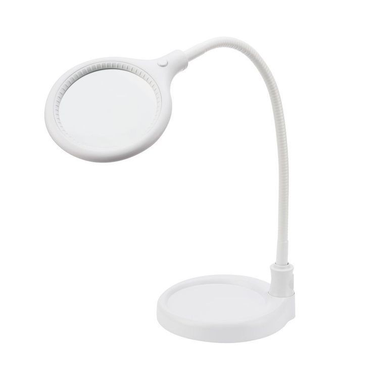 Лупа настольная малая 3X с подстветкой 30 LED (подставка + прищепка), белая, REXANT — картинка 6