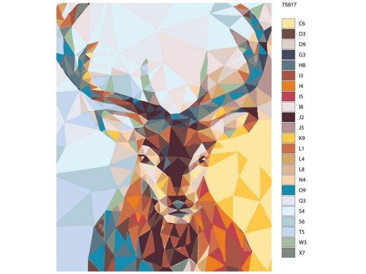 Картина по номерам «Фигурный олень» — картинка 2