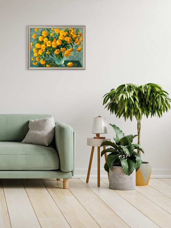 Картина по номерам «Золотые шары» — картинка 8