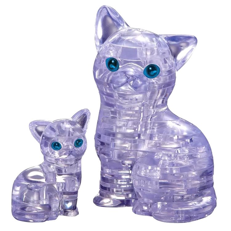 3D Головоломка Crystal Puzzle «Кошка серебристая»