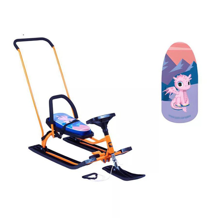 Снегокат детский 140 GO GO Маргоша с ручкой — картинка 7