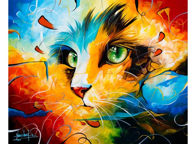 Картина по номерам «Кошка» — картинка 2