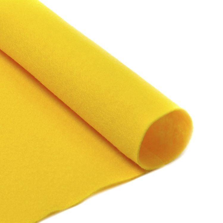 Фетр в рулоне мягкий 1 мм, 100 см, цвет: 643 желтый, IDEAL