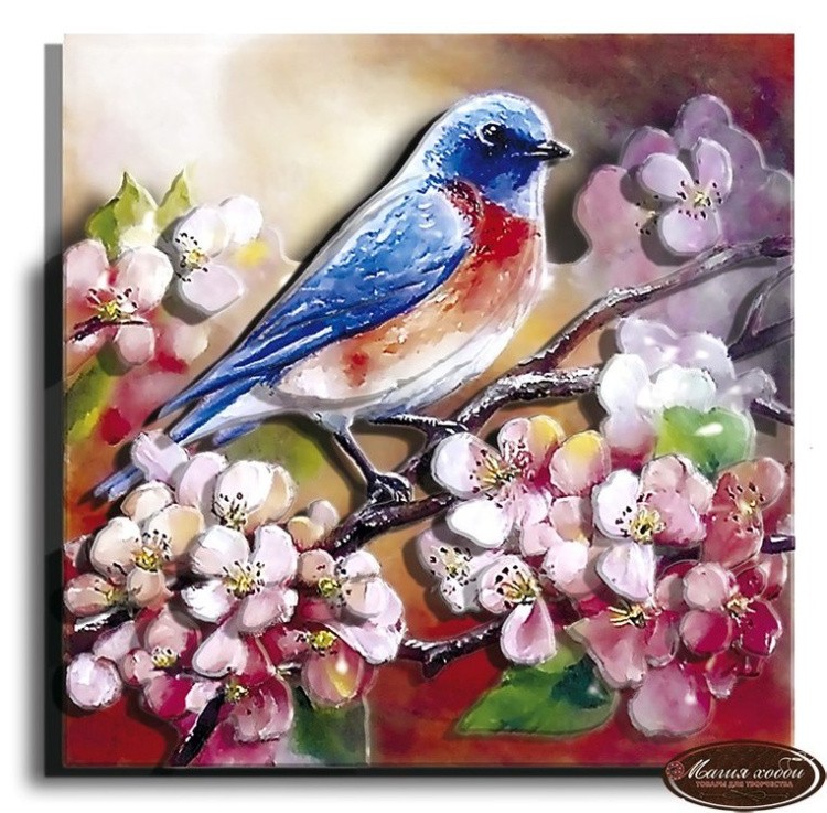 Набор папертоль «Времена года. Пташки» 12x12 см, 4 шт. — картинка 3