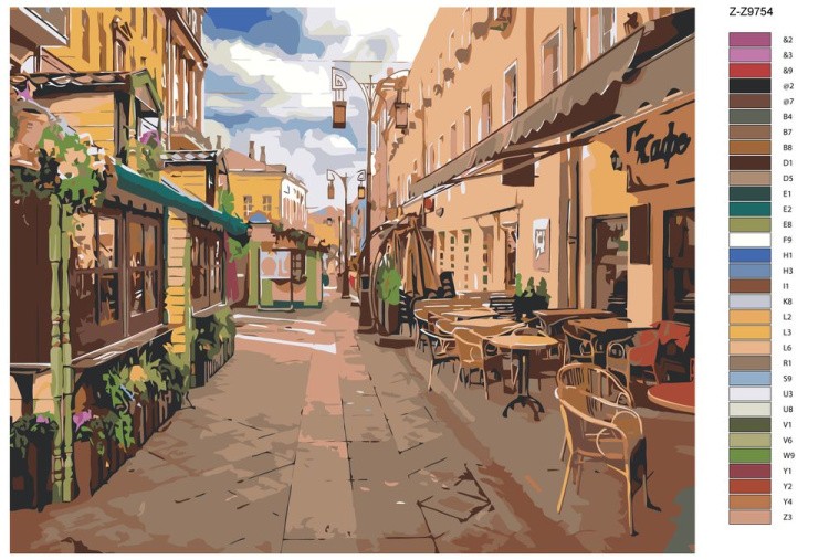 Картина по номерам «Московская улочка» — картинка 2