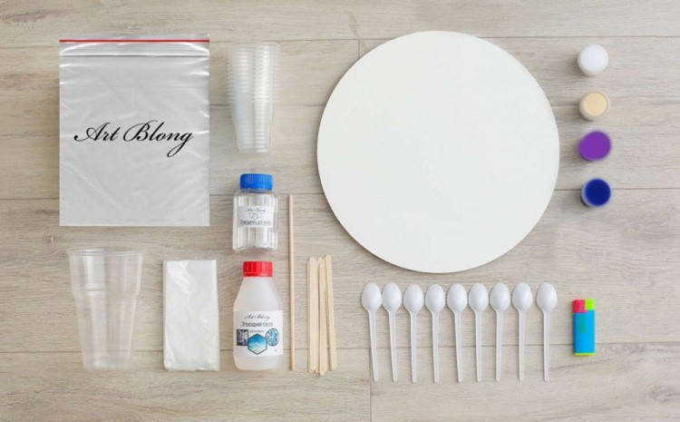 Набор для создания картины эпоксидной смолой Purple, Art Blong — картинка 2