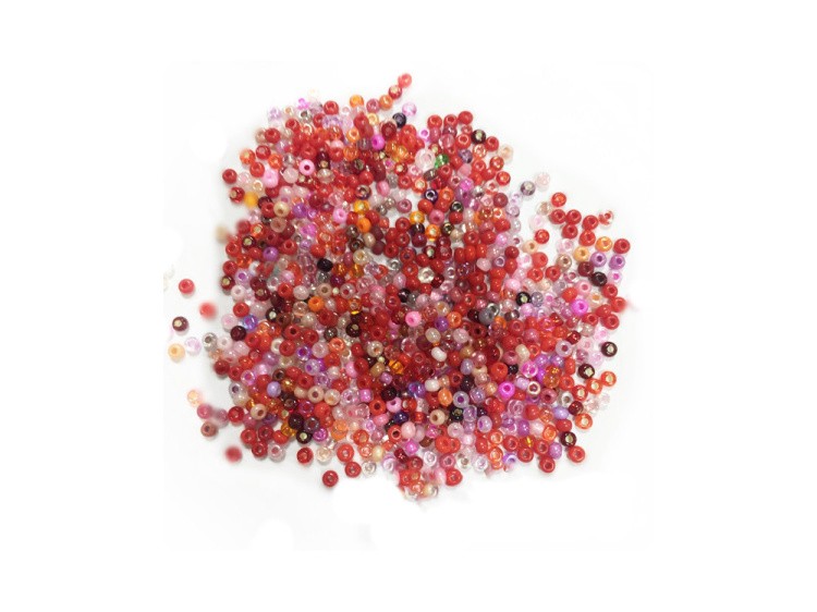 Бисер Preciosa Чехия, ассорти, №001 красный микс, 50 г — картинка 2