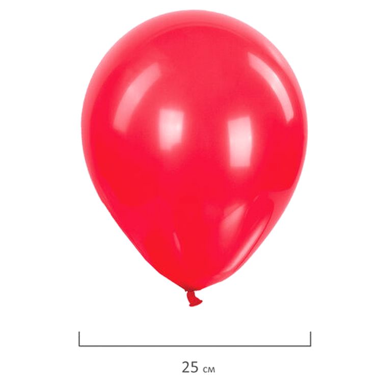 Шары воздушные, 10" (25 см), комплект 50 шт., ассорти 10 цветов — картинка 3