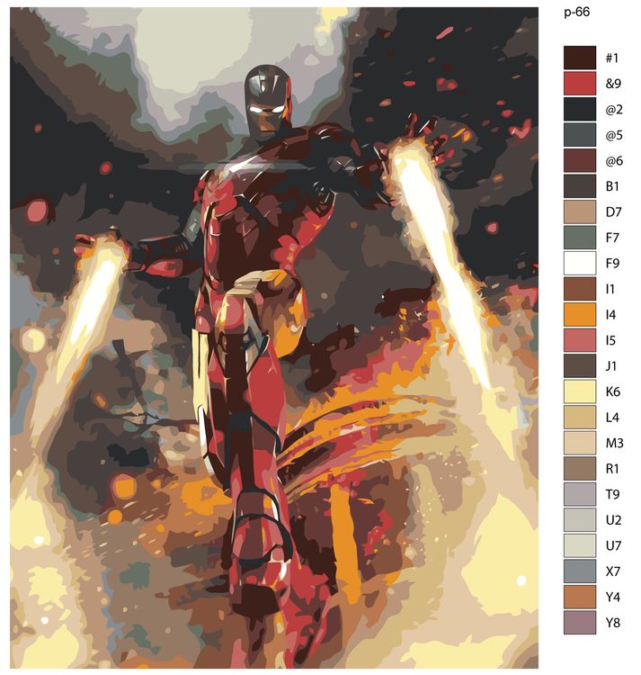 Картина по номерам «Железный человек» — картинка 2