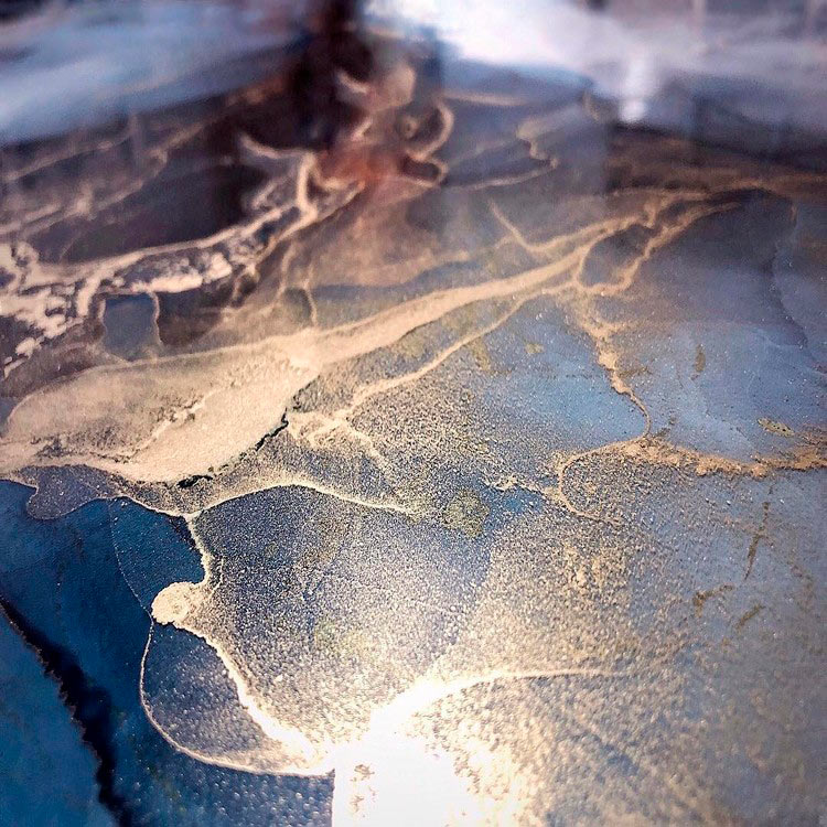 Алкогольные чернила M-033 Золото 15 мл, Kamenskaya Ink — картинка 4