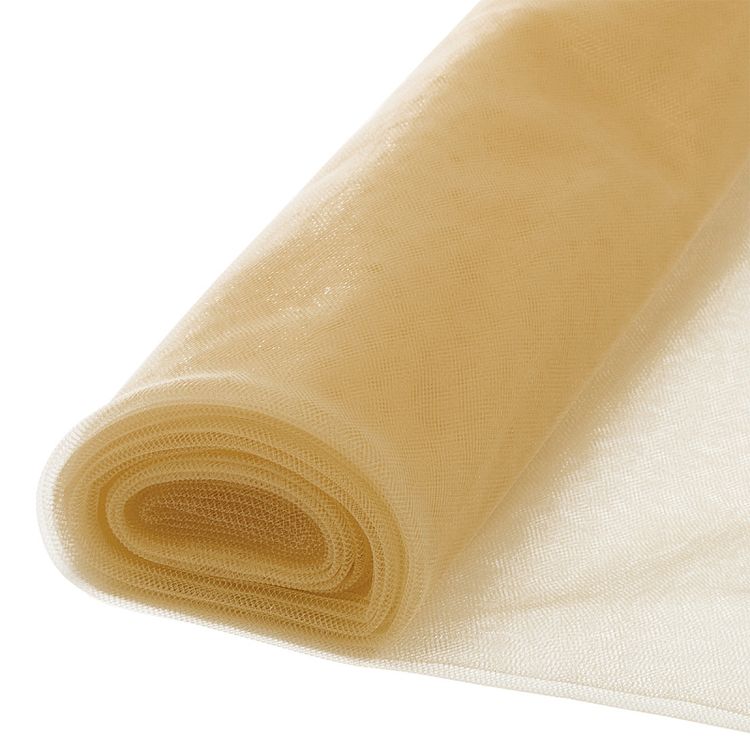 Еврофатин мягкий матовый Hayal Tulle, 5 м, ширина 300 см, 100% полиэстер, цвет: льняной, Hayal — картинка 4
