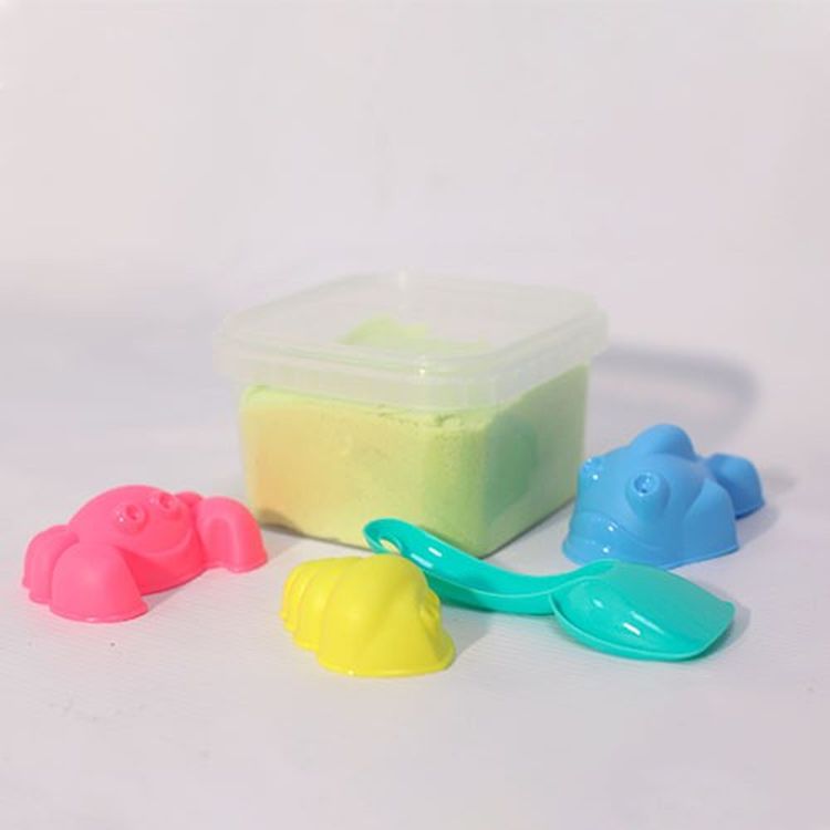 Живой Песок Стандарт, 500 г с игрушками для игры, зеленый — картинка 3