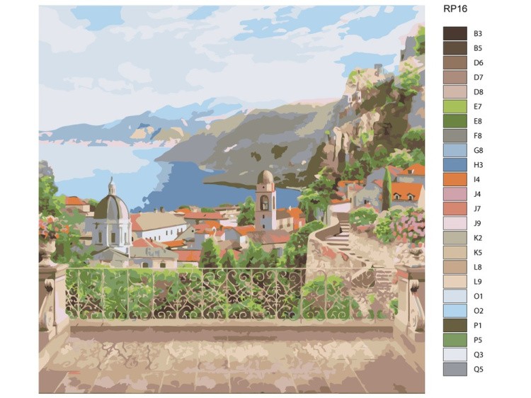 Картина по номерам «Вид на старый город» — картинка 2