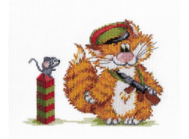 Набор для вышивания «Рыжий кот. Пограничник»