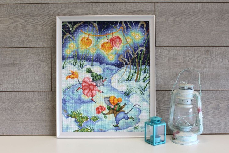 Алмазная вышивка «Катание на коньках» — картинка 3