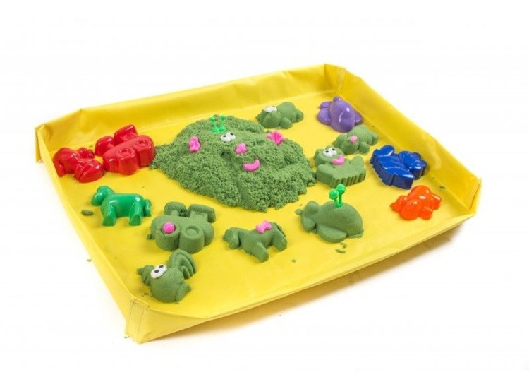 Космический пластичный песок Зёленый 2 кг — картинка 6