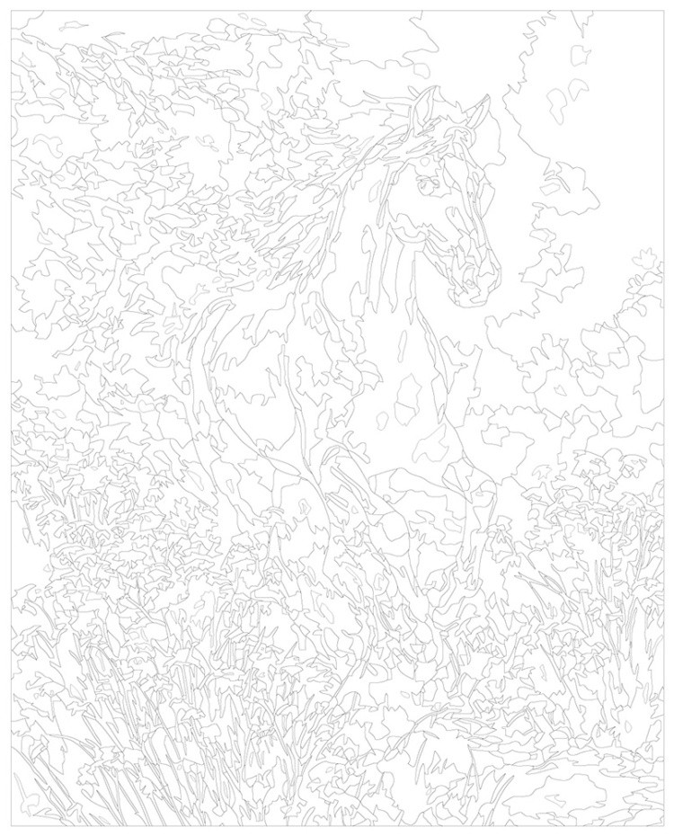 Картина по номерам Красная огненная лошадь Символ года — картинка 3