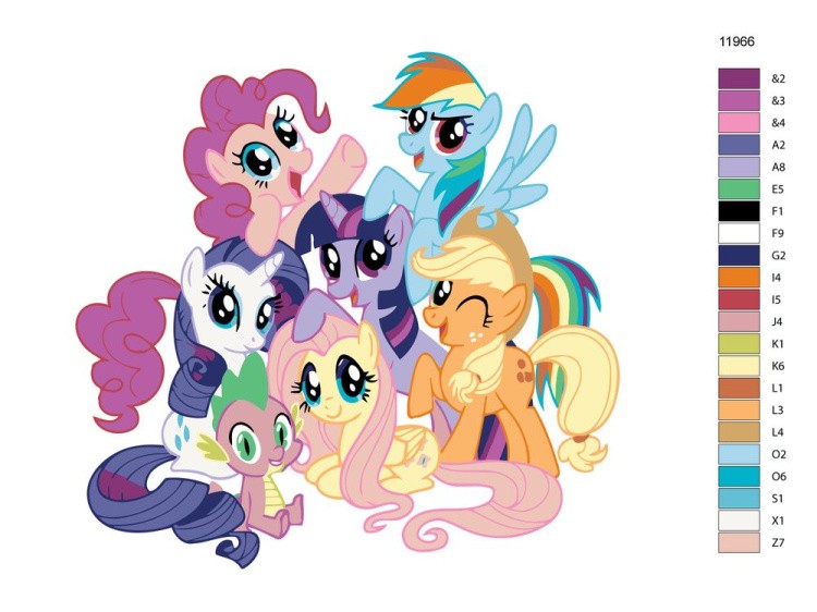 Картина по номерам «Мой маленький пони» — картинка 2