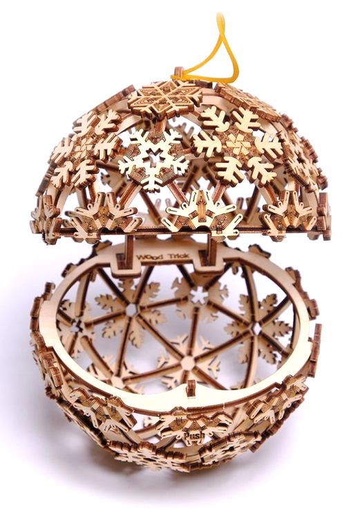 Механическая деревянная сборная модель Wood Trick «Рождественский Шар» — картинка 5