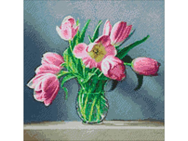Алмазная вышивка «Весенние тюльпаны» — картинка 2