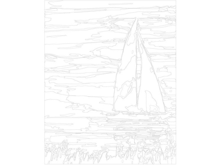 Картина по номерам «Лодка на реке» — картинка 3