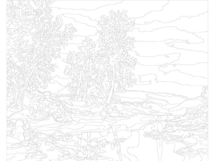 Картина по номерам «Природа на закате» — картинка 3