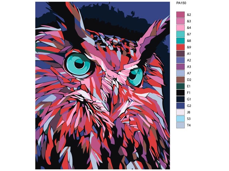 Картина по номерам «Сова» — картинка 2