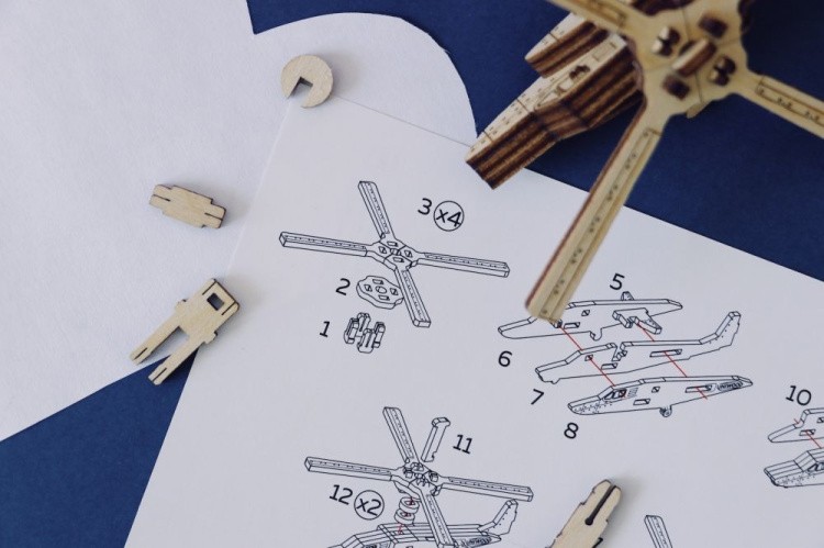 Конструктор из дерева «UNIT Heli», UNIWOOD — картинка 5