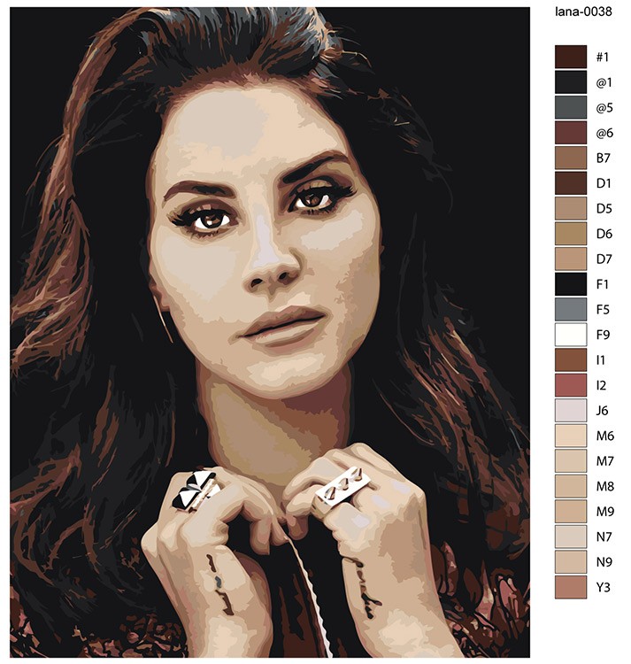 Картина по номерам «Lana Del Rey Лана Дель Рей: портрет» — картинка 2