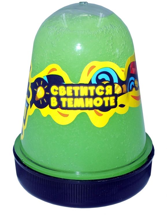 Слайм Прихлоп Люминофор светится в темноте зеленый — картинка 2