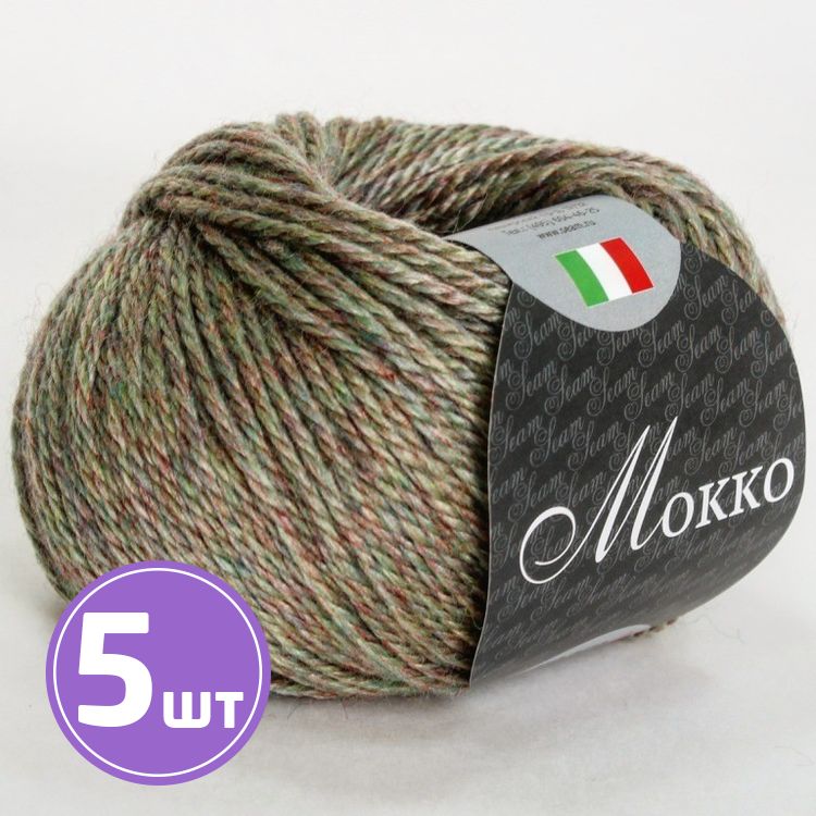 Пряжа SEAM MOKKO (01), меланж, 5 шт. по 50 г