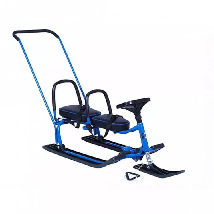 Снегокат детский 505 TWINS BABY PUSH со спинкой для двоих — картинка 5