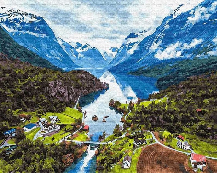 Картина по номерам «Норвежский фьорд»