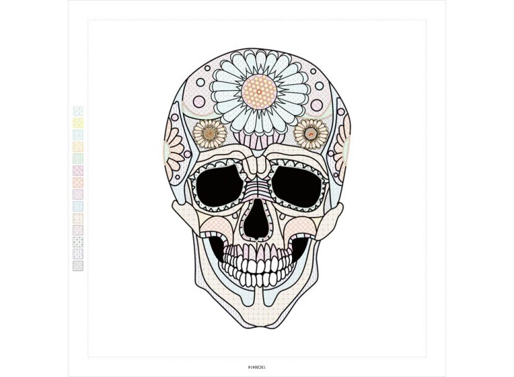 Картина по номерам «Мексиканский череп» — картинка 3