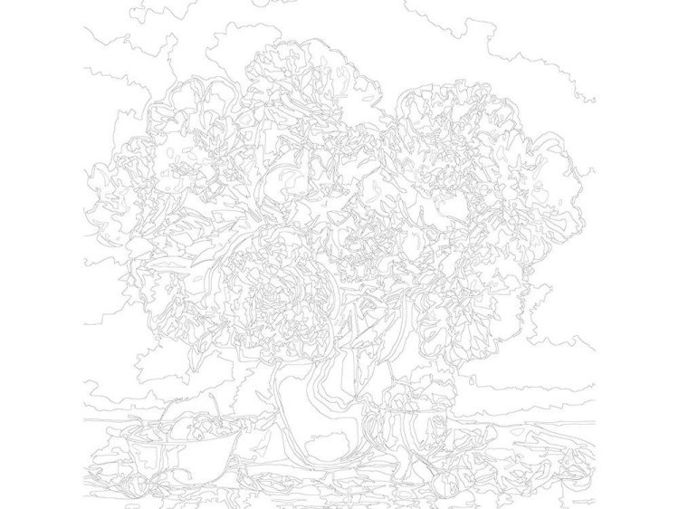 Картина по номерам «Натюрморт с пионами» — картинка 3