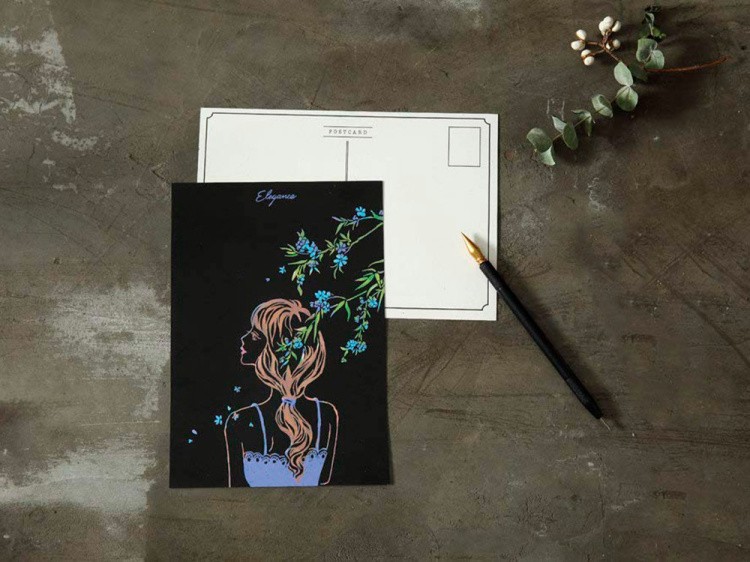 Набор скретч-открыток «Beauty» (цветные) — картинка 8