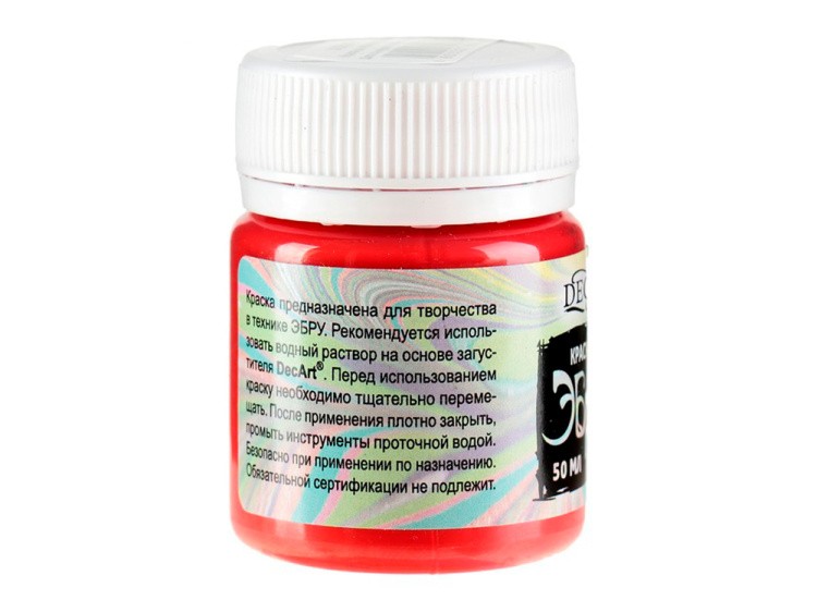 Краска для эбру алая 50 мл, DecArt® — картинка 2