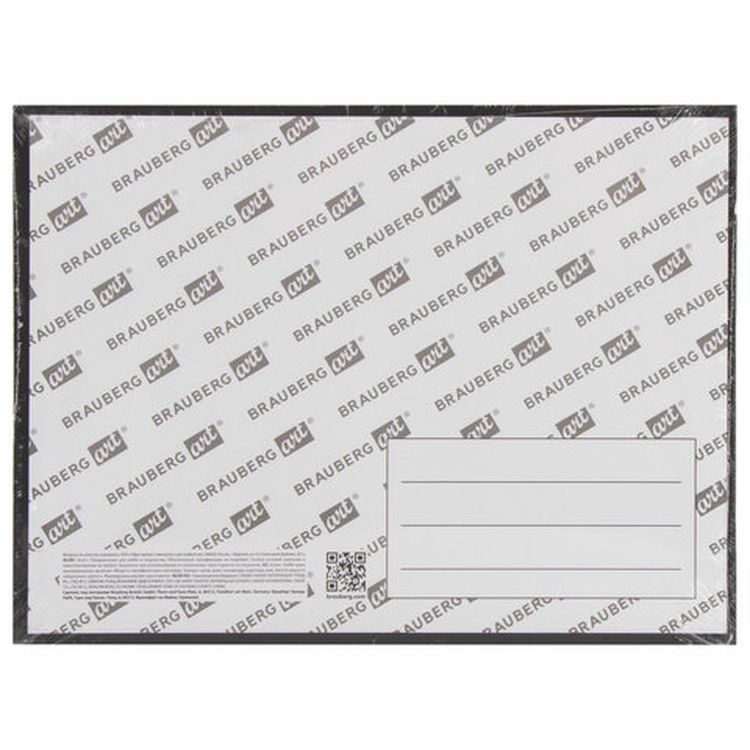 Холст черный на картоне (МДФ), 25х35 см, грунт, хлопок, мелкое зерно, BRAUBERG ART CLASSIC — картинка 5