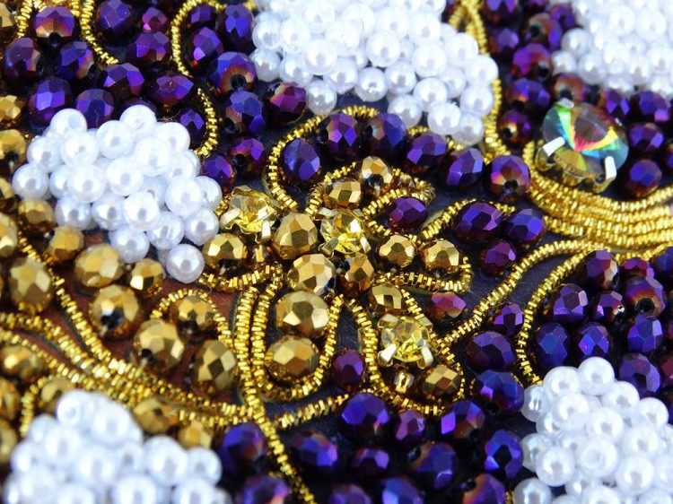 Набор для вышивания хрустальными камнями «Спас Лоза истинная» маленькая (акриловый жемчуг) — картинка 7