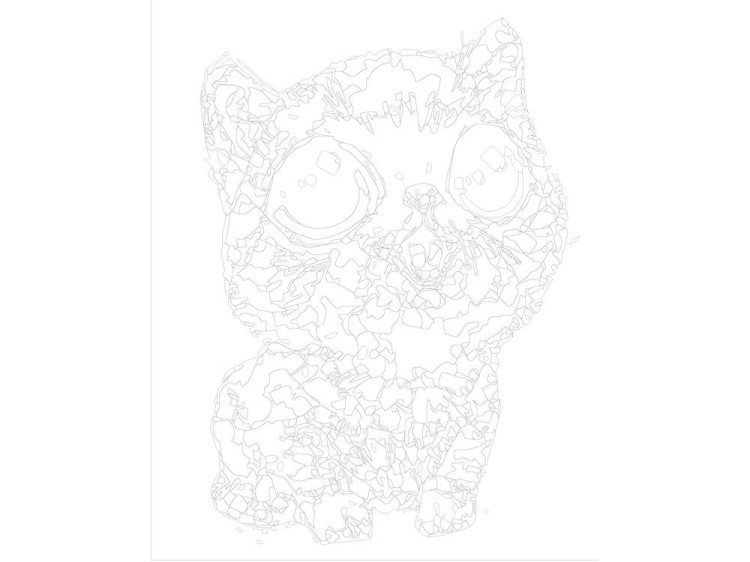 Картина по номерам «Большеглазый котёнок» — картинка 3