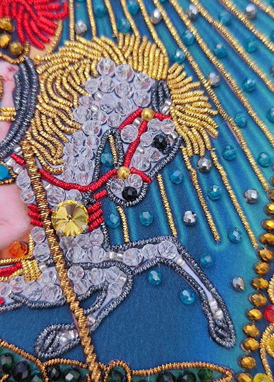 Набор вышивки хрустальными камнями «Святой Георгий Победоносец» (мал.) — картинка 5