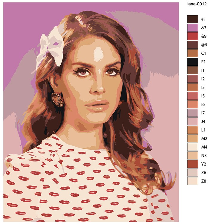 Картина по номерам «Lana Del Rey Лана Дель Рей 6» — картинка 2