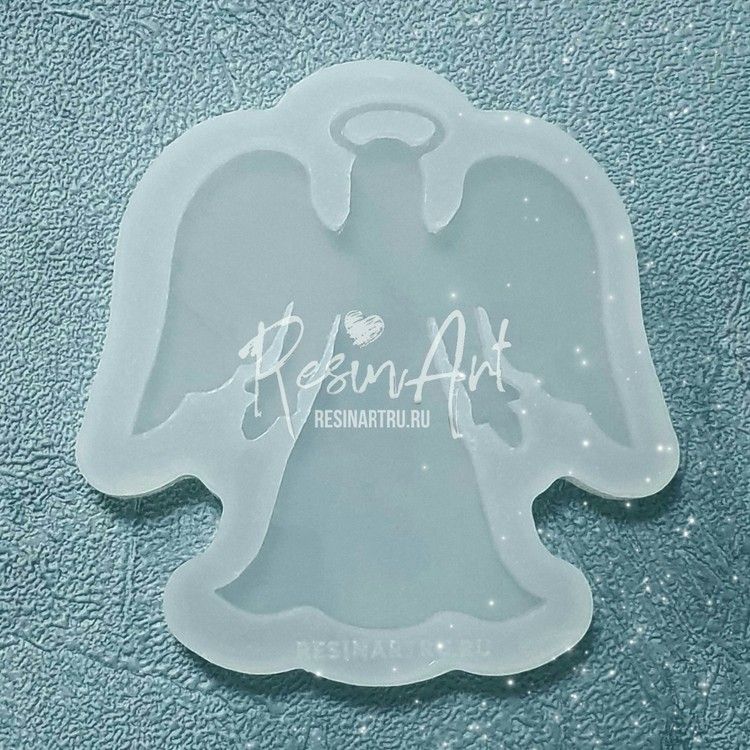 Елочная игрушка Ангелочек №3 - Силиконовый молд, ResinArt — картинка 2