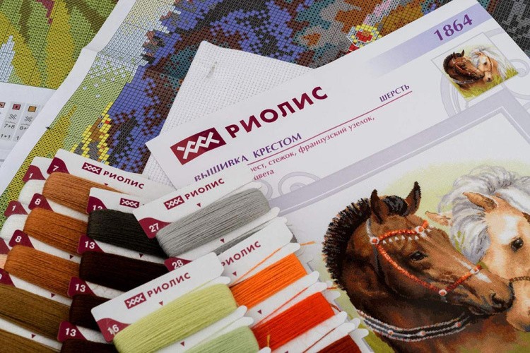 Набор для вышивания «Пара лошадей» — картинка 2