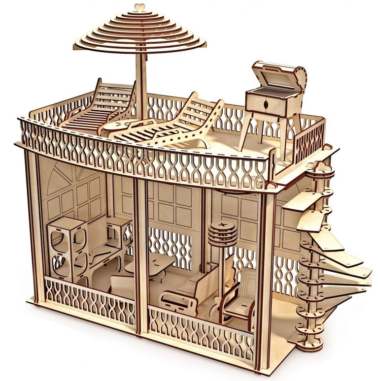 Кукольный дом ХэппиДом «Лофт» с мебелью для кукол 30 см
 — картинка 2