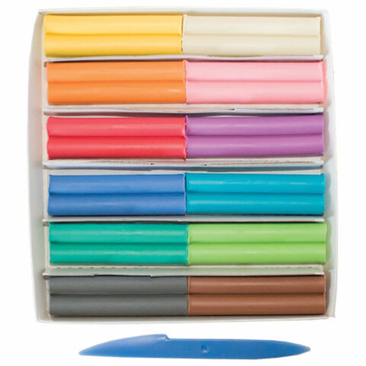 Пластилин восковой пастельный Луч «Школа творчества», 12 цветов, 180 г — картинка 2